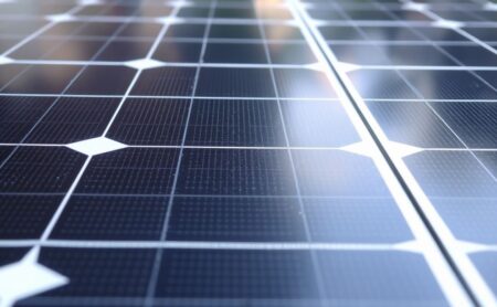 Dettaglio di pannelli solari utilizzati negli impianti fotovoltaici