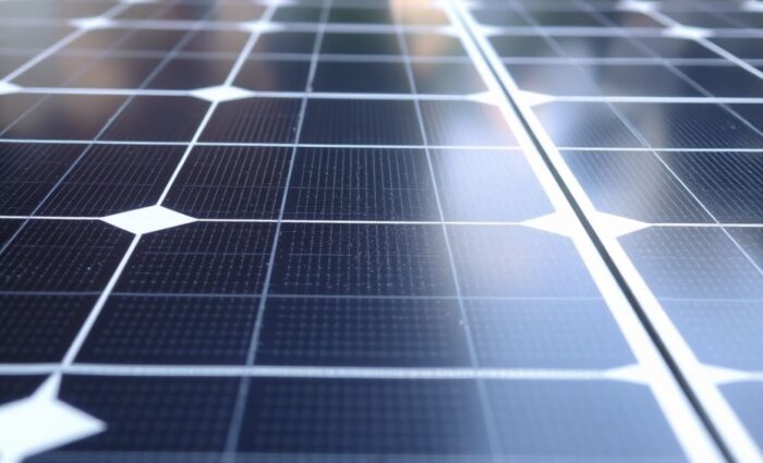 Dettaglio di pannelli solari utilizzati negli impianti fotovoltaici