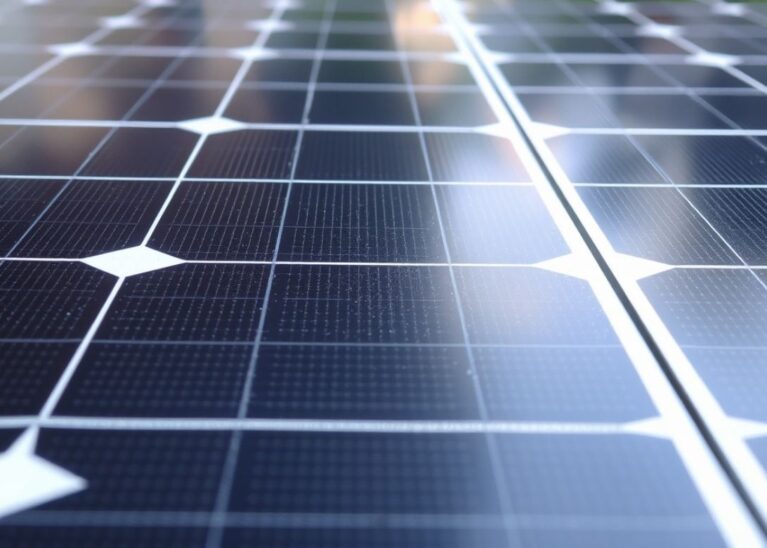 Dettaglio di pannelli solari utilizzati negli impianti fotovoltaici