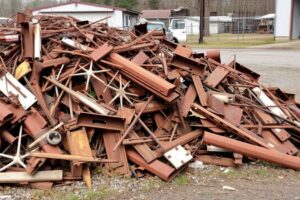 Rottami metallici provenienti dallo smontaggio di strutture per pannelli solari destinati al riciclo