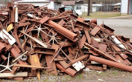 Rottami metallici provenienti dallo smontaggio di strutture per pannelli solari destinati al riciclo