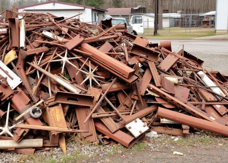 Rottami metallici provenienti dallo smontaggio di strutture per pannelli solari destinati al riciclo